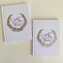 Load image into Gallery viewer, Elegant Wedding Vow Books - White Hardcover Blank