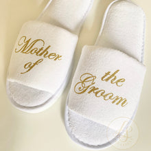 Load image into Gallery viewer, Personalized Bride slippers, wedding slippers, bridesmaid slippers, bridesmaid gifts