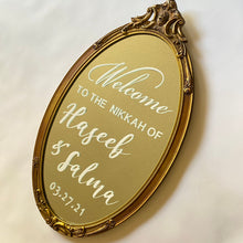 Load image into Gallery viewer, Welcome wedding sign - bride and groom names and wedding date - bridal shower - DECAL ONLY