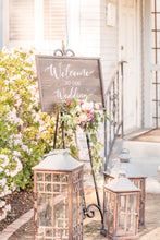 Load image into Gallery viewer, Welcome wedding sign - bride and groom names and wedding date - bridal shower - DECAL ONLY