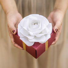 Load image into Gallery viewer, Elegant Paper Flower Gift Box - Wedding, Bridesmaid Gift, Flower Girl Box