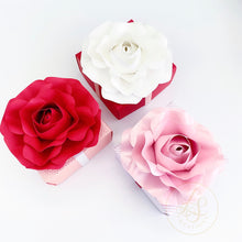 Load image into Gallery viewer, Elegant Paper Flower Gift Box - Wedding, Bridesmaid Gift, Flower Girl Box