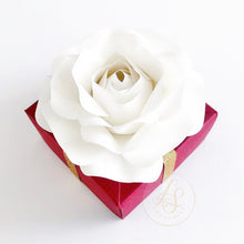Load image into Gallery viewer, Elegant Paper Flower Gift Box - Wedding, Bridesmaid Gift, Flower Girl Box