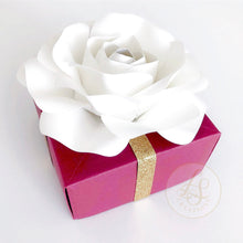Load image into Gallery viewer, Elegant Paper Flower Gift Box - Wedding, Bridesmaid Gift, Flower Girl Box