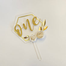 Load image into Gallery viewer, Elegant Personalized Custom Cake Topper - Wedding cake, birthday cake, anniversary cake