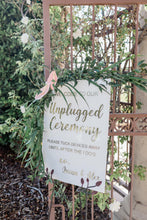 Load image into Gallery viewer, Welcome wedding sign - bride and groom names and wedding date - bridal shower - DECAL ONLY
