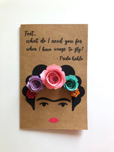 Load image into Gallery viewer, Frida Kahlo Inspired Handmade Cards - birthday, Feliz Cumpleanos, Te Amo