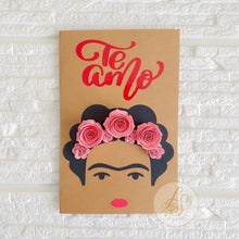 Load image into Gallery viewer, Frida Kahlo Inspired Handmade Cards - birthday, Feliz Cumpleanos, Te Amo