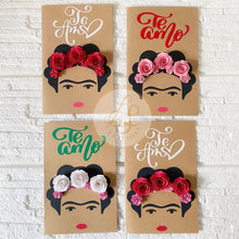 Load image into Gallery viewer, Frida Kahlo Inspired Handmade Cards - birthday, Feliz Cumpleanos, Te Amo