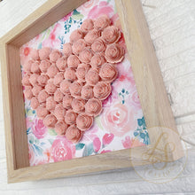 Load image into Gallery viewer, Personalized Elegant Heart Paper Flower Shadow Box - Wedding, Engagement, Mother’s Day gift -  10.5 x 10.5 frame