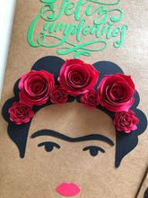 Load image into Gallery viewer, Frida Kahlo Inspired Handmade Cards - birthday, Feliz Cumpleanos, Te Amo
