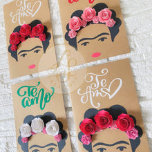 Load image into Gallery viewer, Frida Kahlo Inspired Handmade Cards - birthday, Feliz Cumpleanos, Te Amo