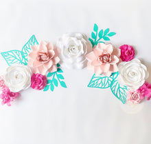 Load image into Gallery viewer, Paper Flower Bundle - Wall Decor, Bridal Shower, Baby Shower, Baby Room Decor, Wedding Backdrop
